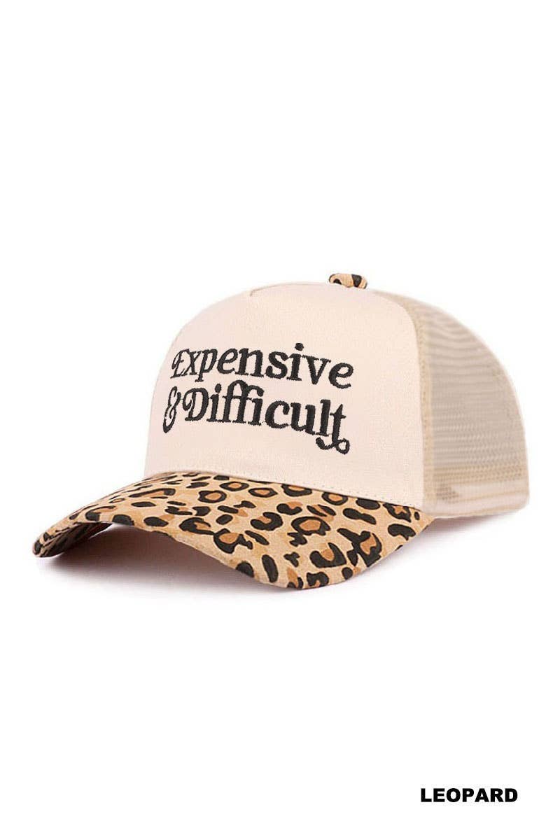 Expensive & Difficult Two Tone Mesh Snapback Hat Zenana Consgt.