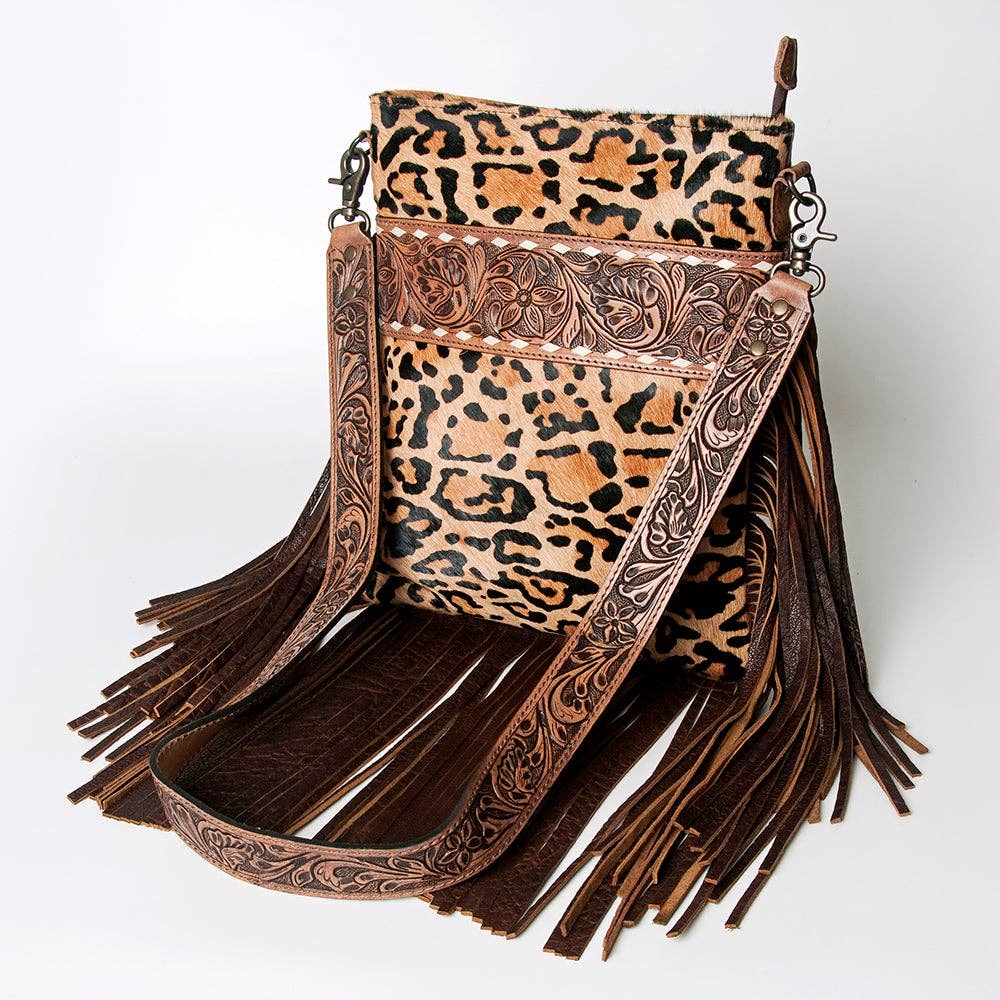 ADBGS192 Large Crossbody Genuine Western Leather Women Bag Pearl