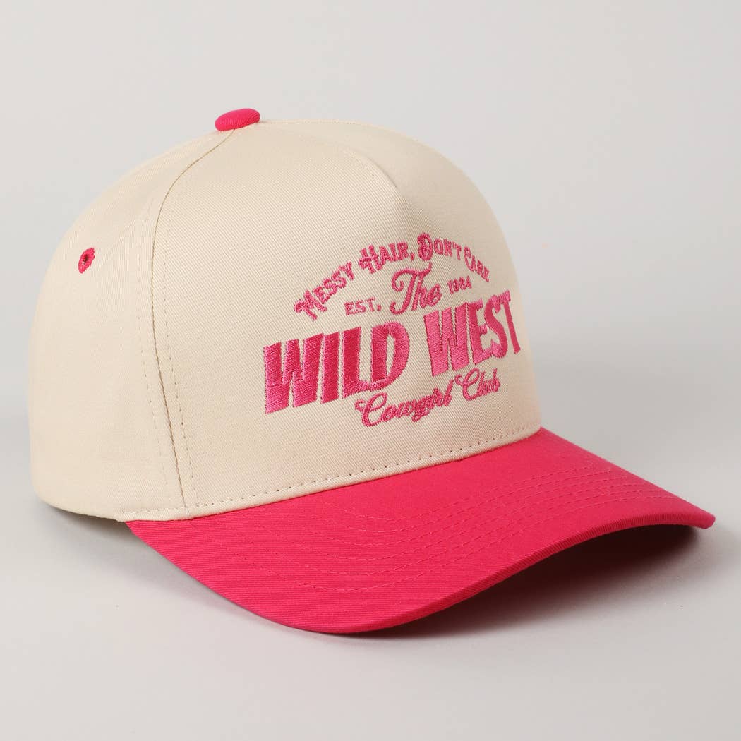Messy Hair Wild West Cowgirl Club Embroidery Hat