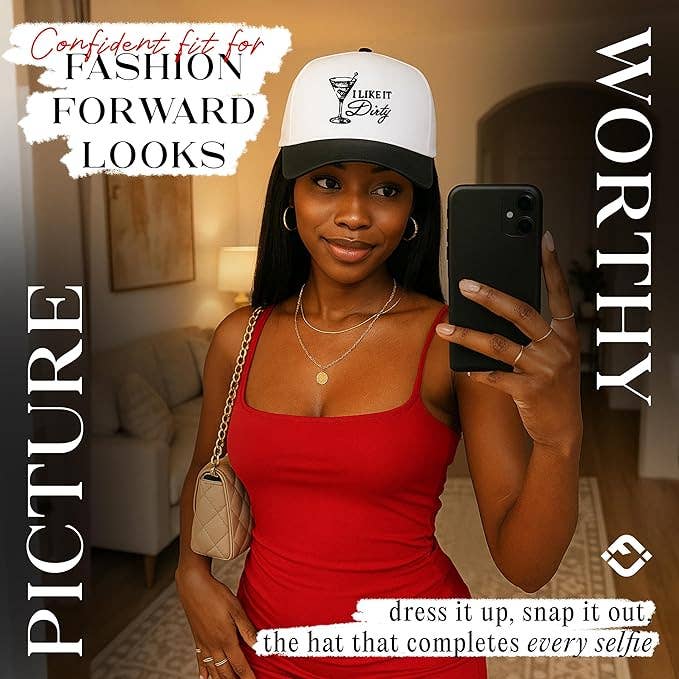 Two Tone Cap - I Like it Dirty - Black/White