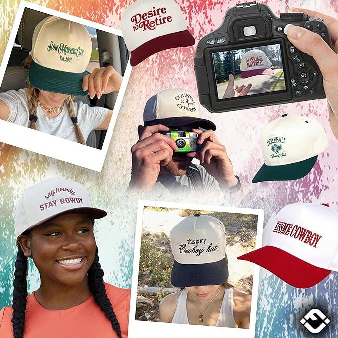 2-Tone Embroidered Cap - Cowboys and Tequila - Black/Beige