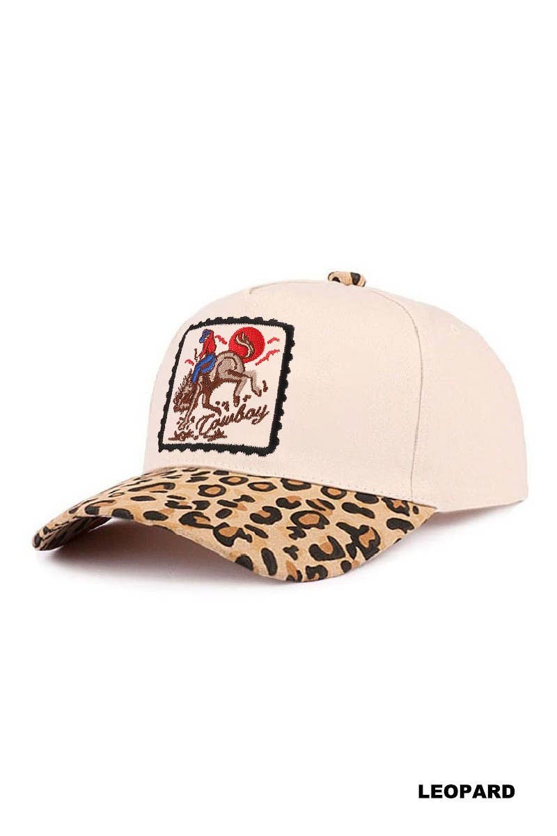 Cowboy Horse Two Tone Cotton Hat Zenana Consgt.