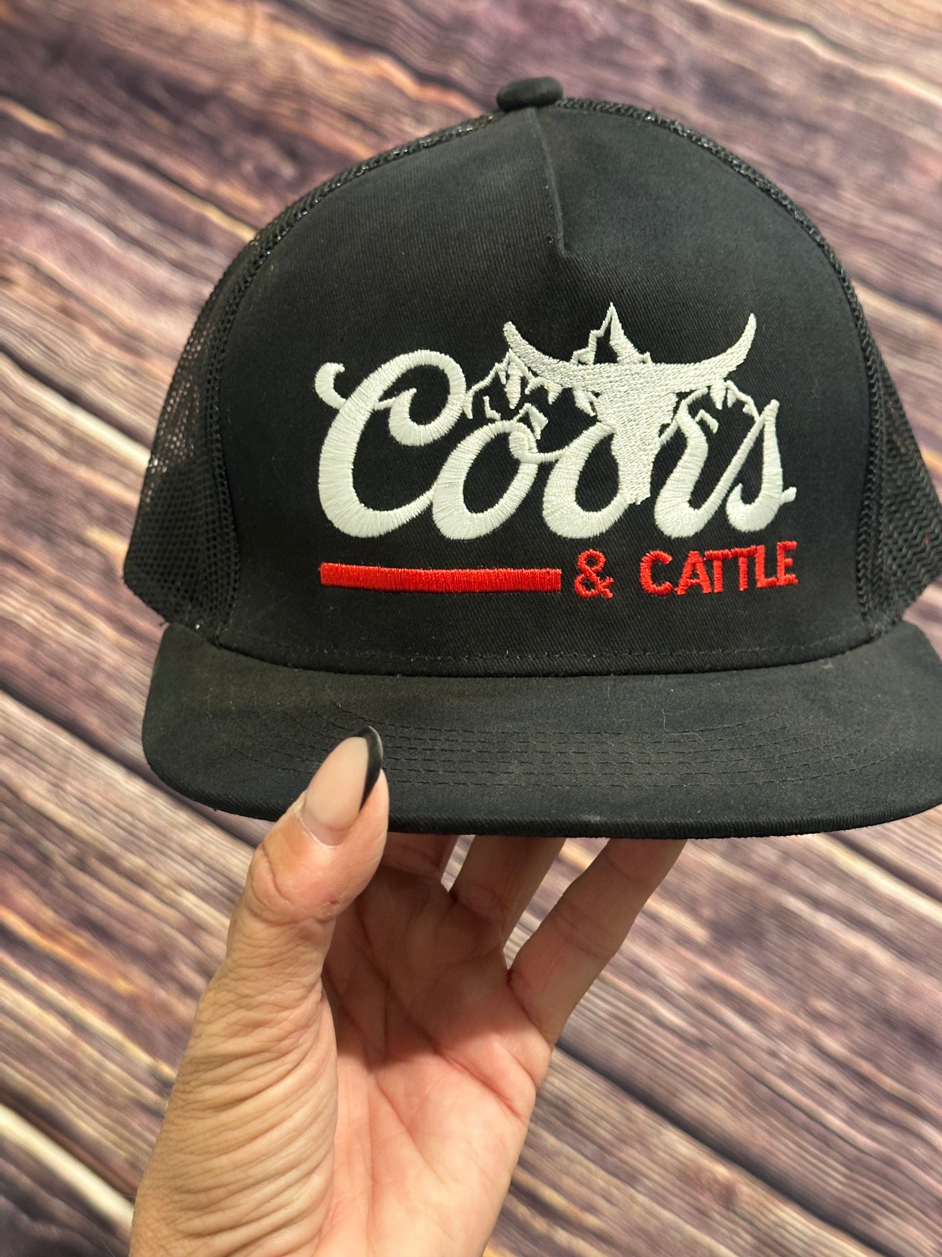 Coors and Cattle Embroidered Trucker Hat