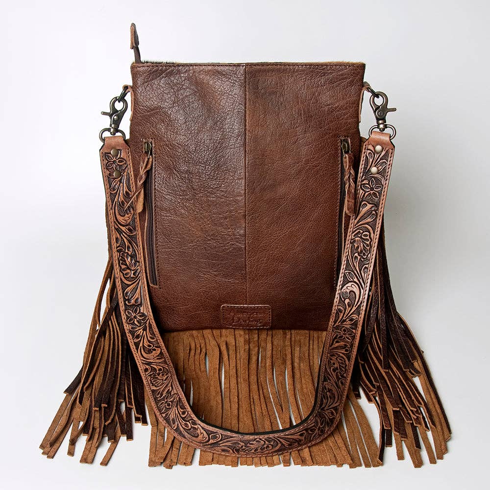 ADBGS192 Large Crossbody Genuine Western Leather Women Bag Pearl