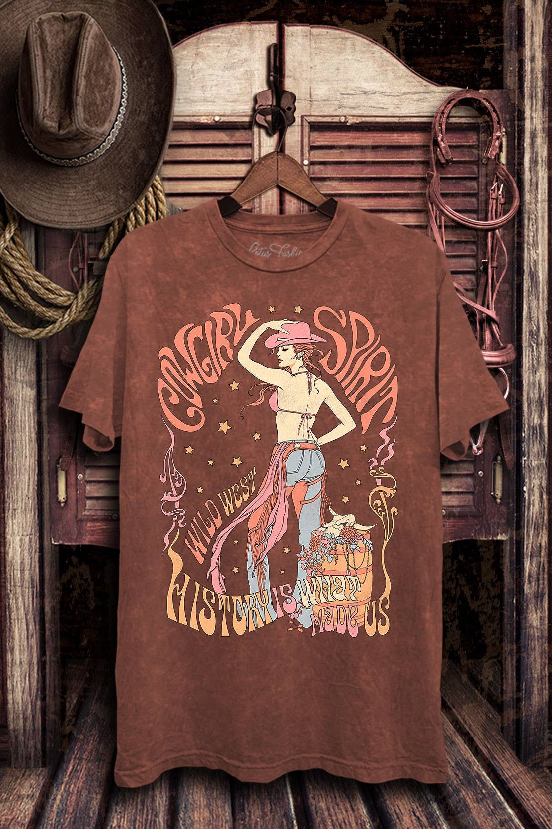 Cowgirl Spirit Wild West Graphic Top