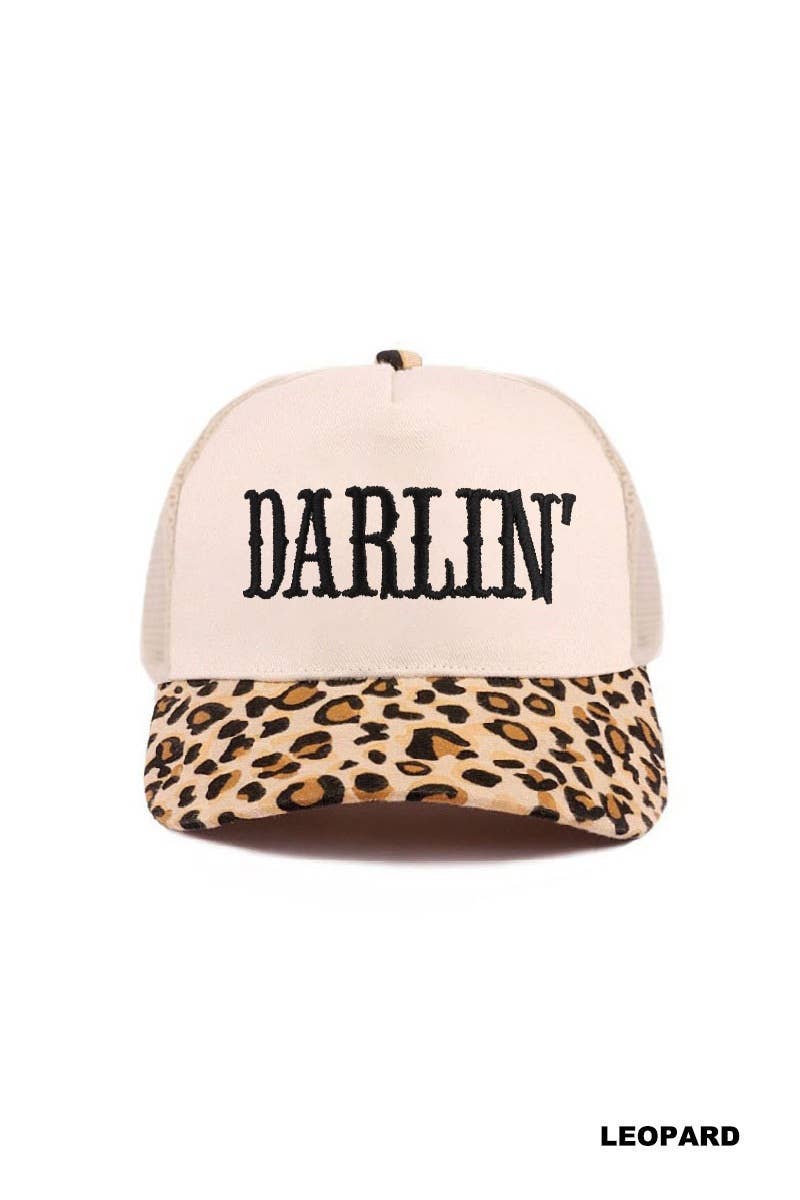 0420 Darlin Two Tone Mesh Snapback Hat SI-29743