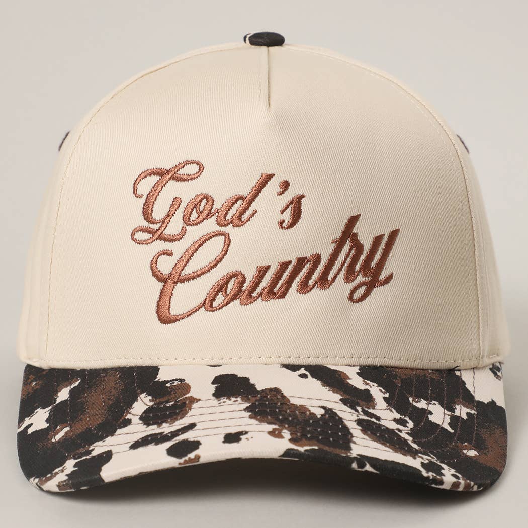 GOD'S COUNTRY Embroidery Two-Tone Trucker Hat