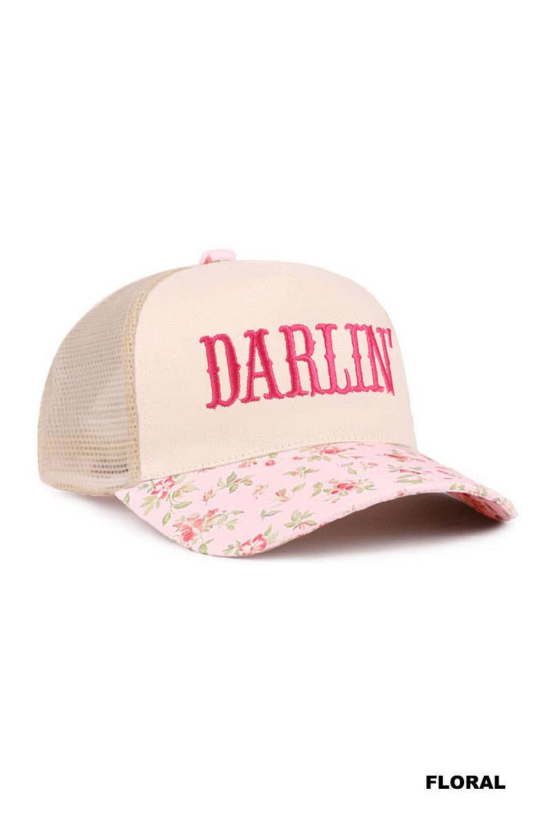 0420 Darlin Two Tone Mesh Snapback Hat SI-29743