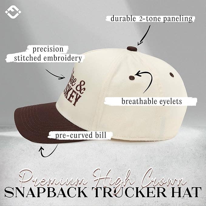 Two Tone Cap - Sunshine & Whiskey - Beige/Brown