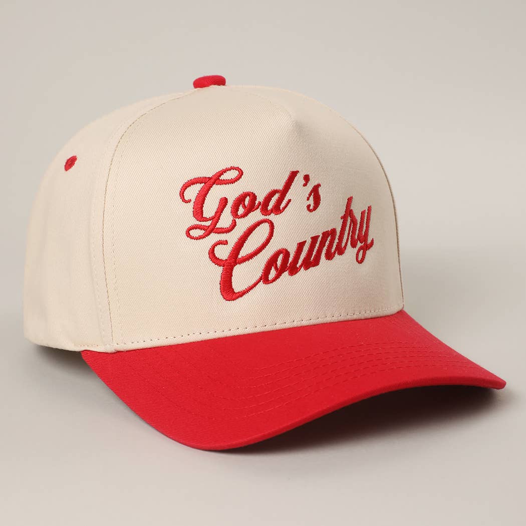 GOD'S COUNTRY Embroidery Two-Tone Trucker Hat