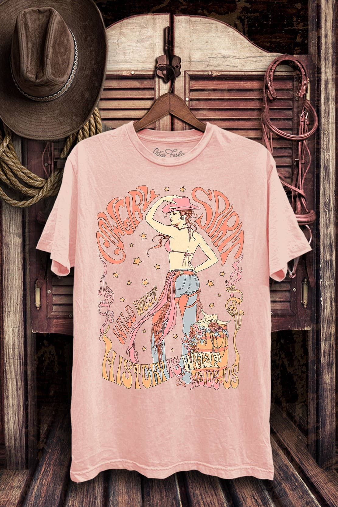 Cowgirl Spirit Wild West Graphic Top