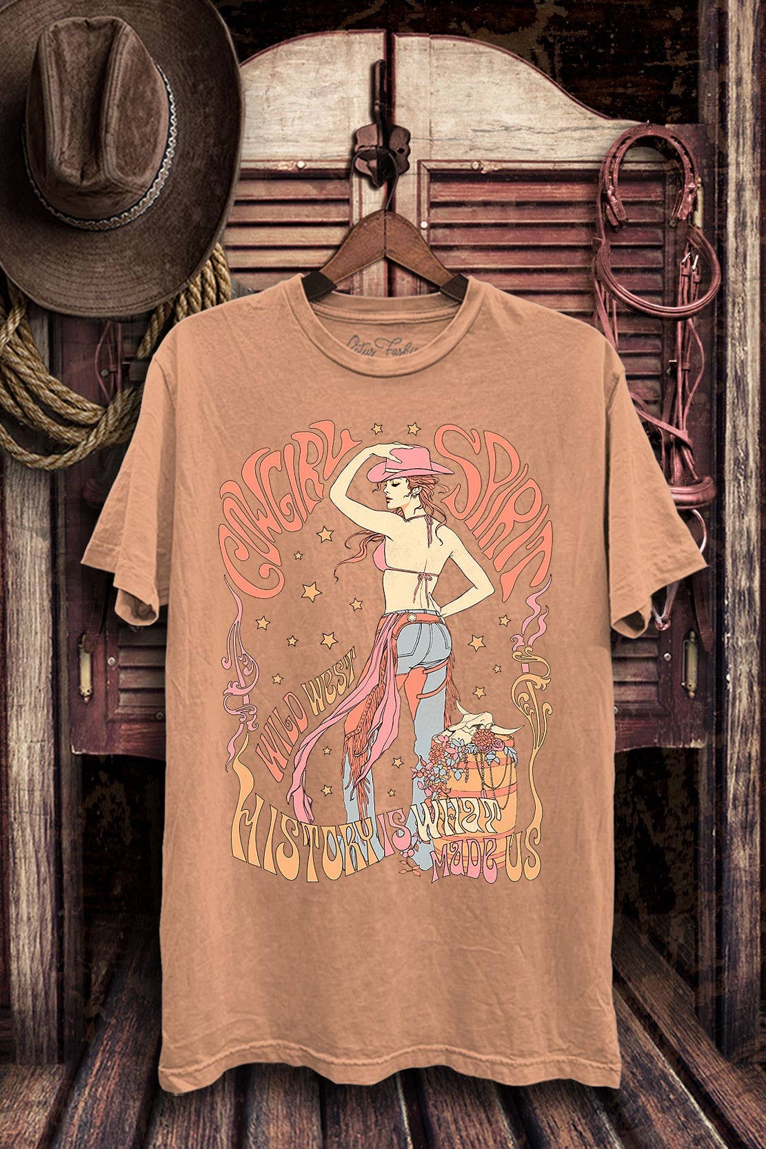 Cowgirl Spirit Wild West Graphic Top
