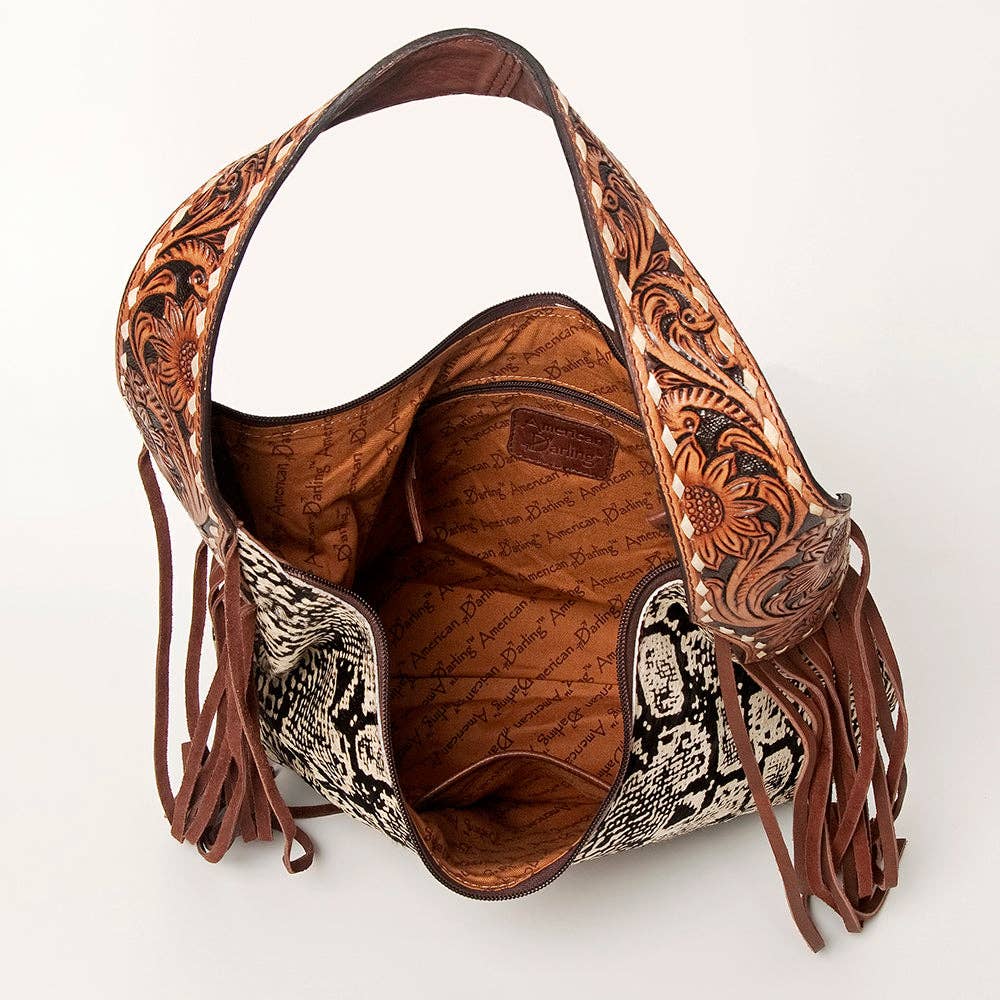 LC-ADBGA223 Hobo Hair On Genuine Western Leather Women Bag