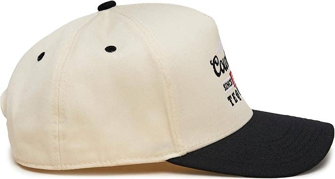 2-Tone Embroidered Cap - Cowboys and Tequila - Black/Beige
