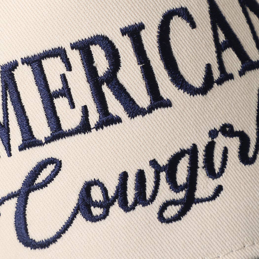 AMERICAN COWGIRL Embroidered Star Denim Trucker Hat