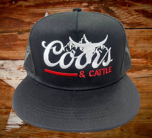 Coors and Cattle Embroidered Trucker Hat