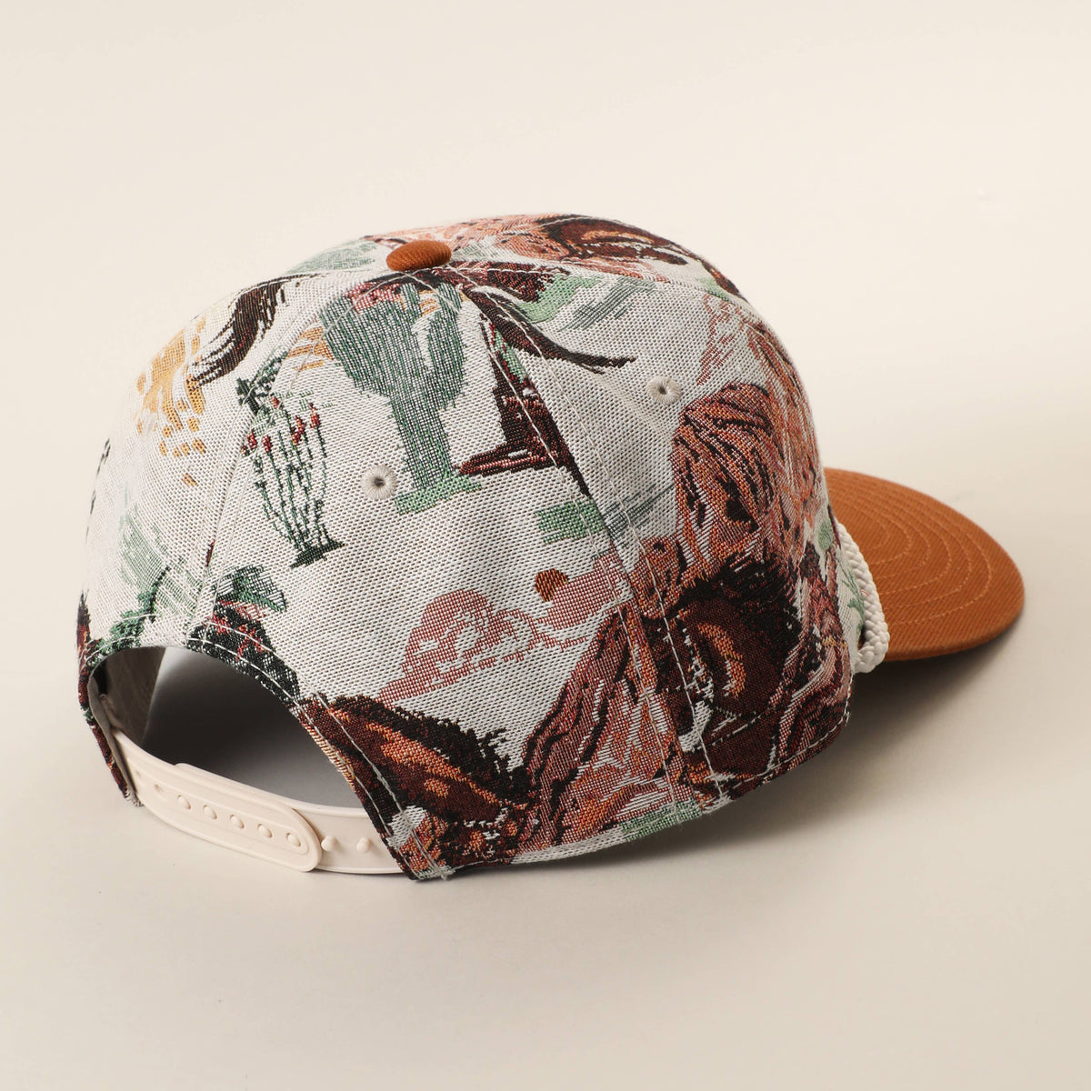 Vintage Western Rodeo Cowboy Tapestry Rope Trucker Hat