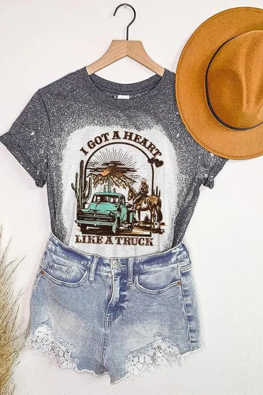 Heart Like A Truck Western Graphic Tee