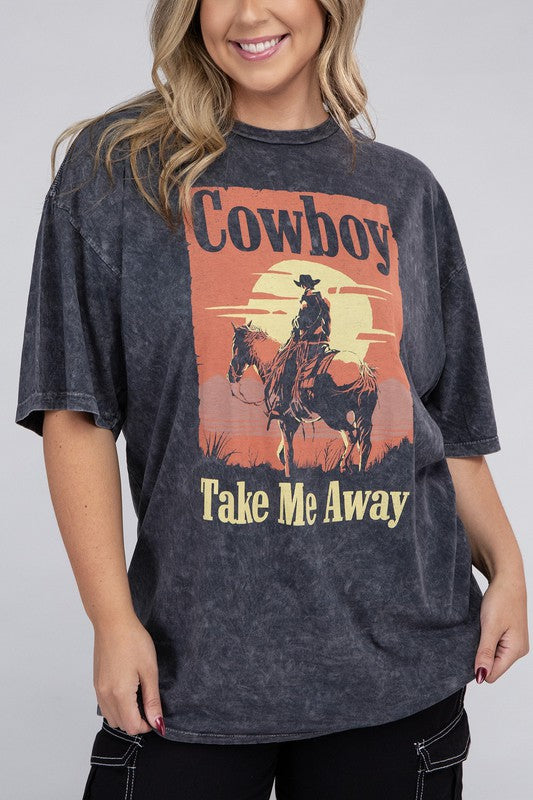 Plus Cowboy Take Me Away Graphic Top