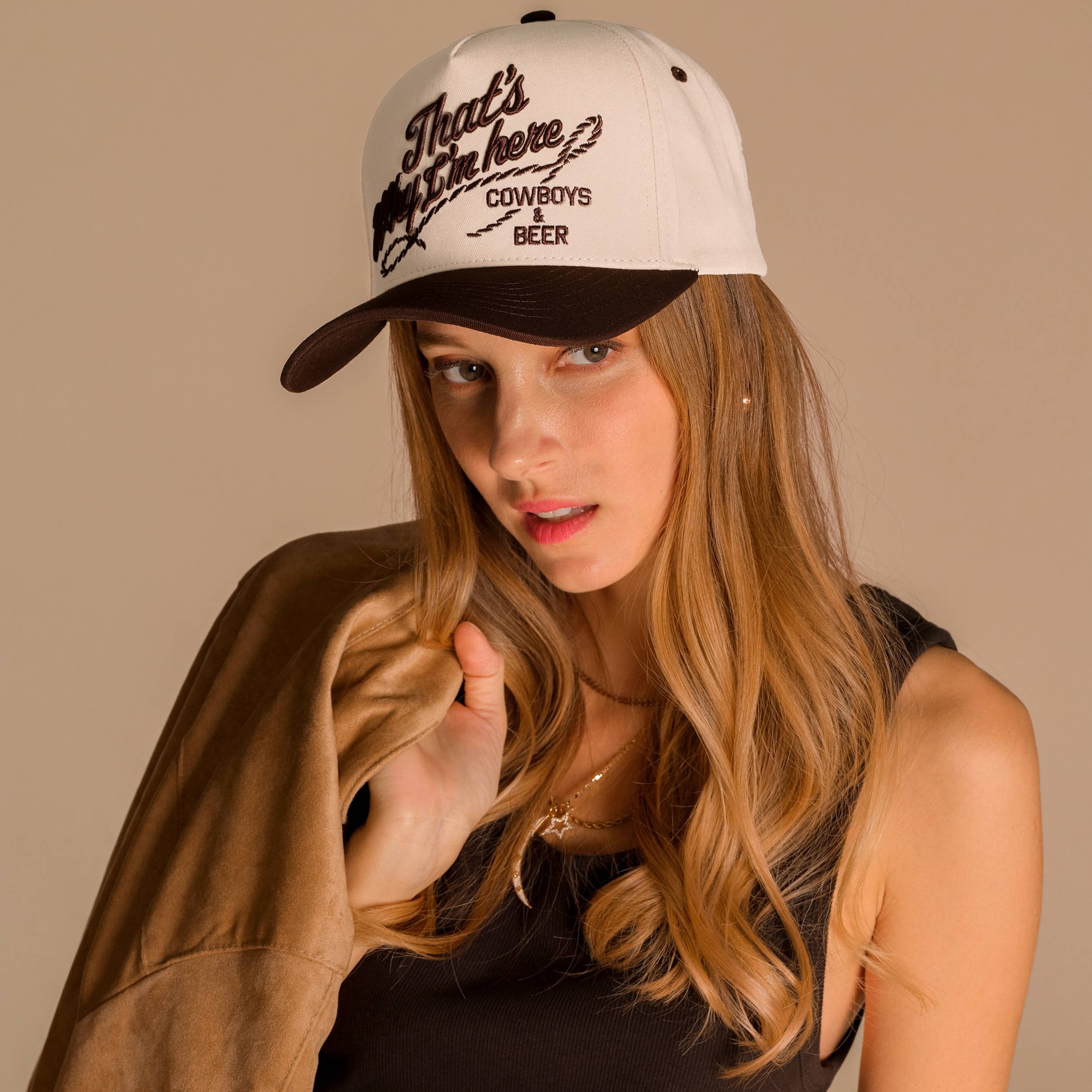 C.C THAT'S WHY I'M HERE Cotton Trucker Cap