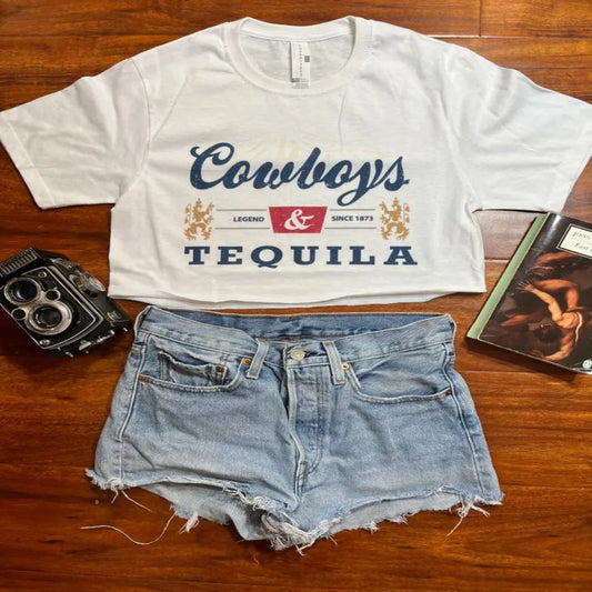 Cowboys & Tequila Crop Top