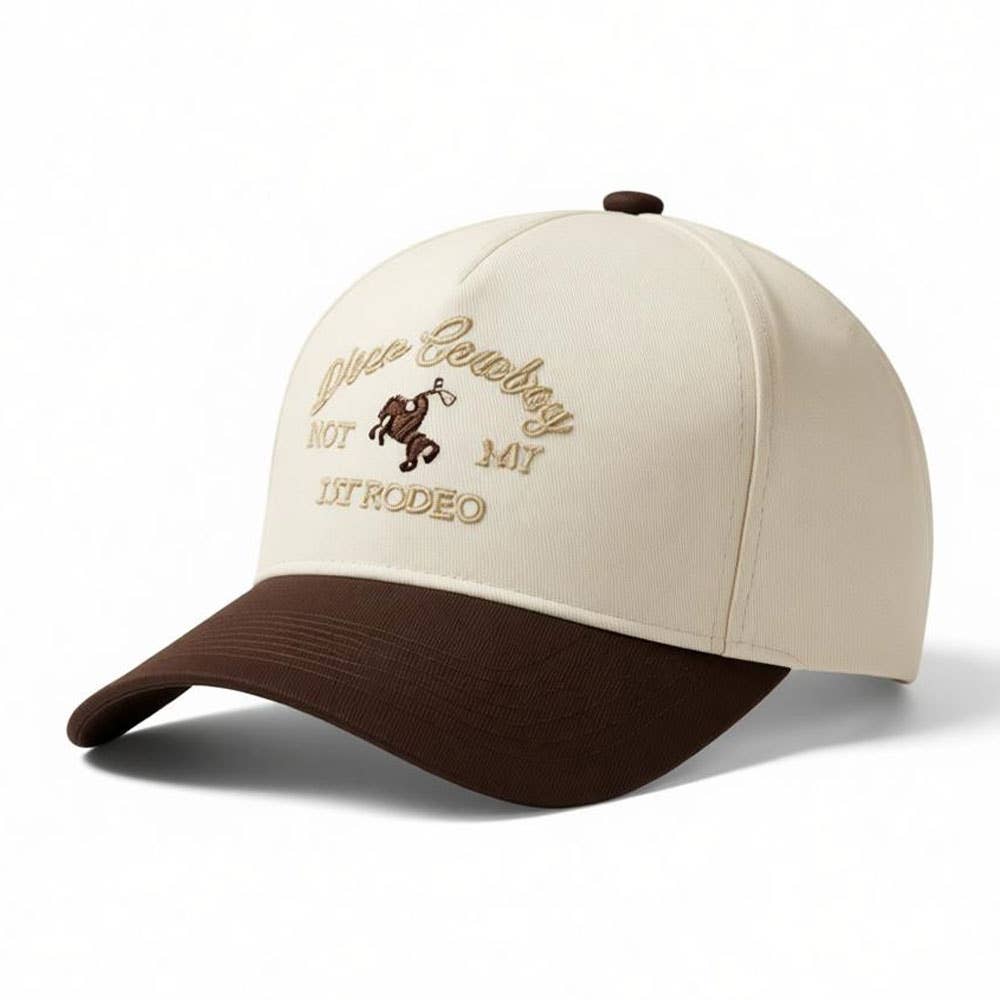 Disco Cowboy Embroidered Five Panel Canvas Baseball Cap