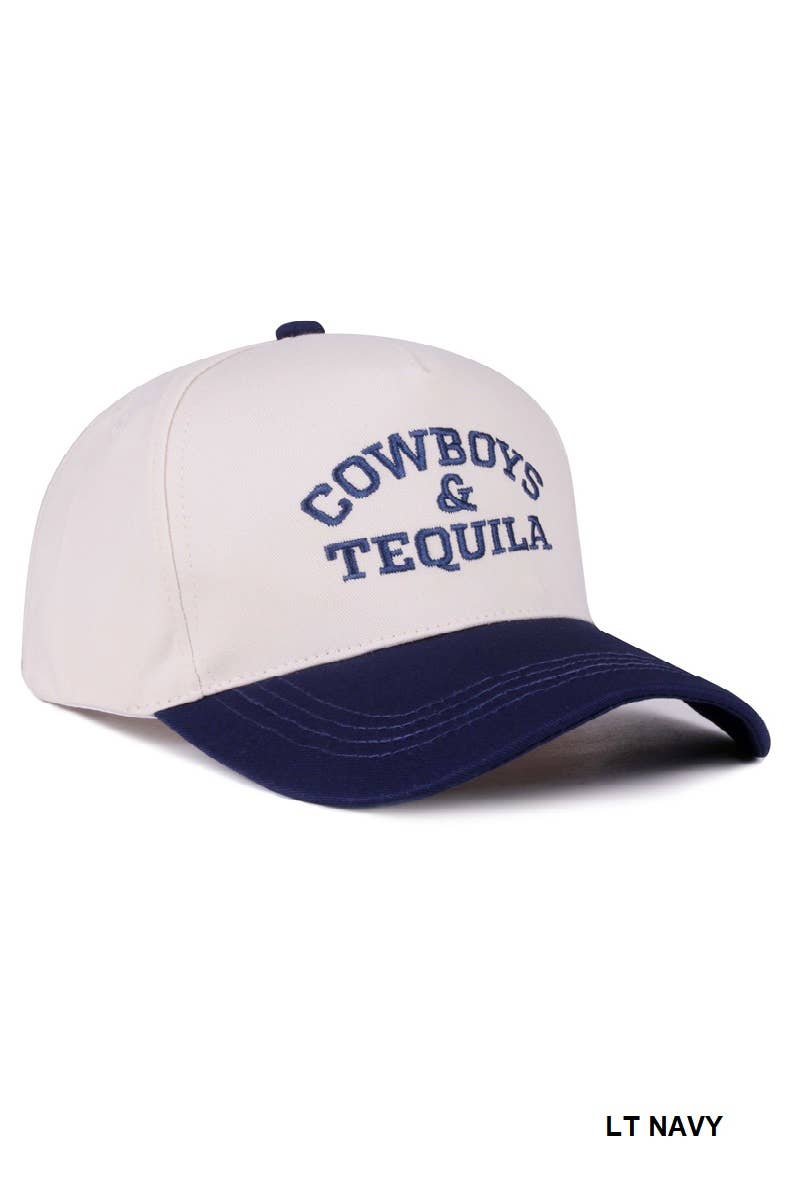 1014 Cowboys & Tequila Two Tone Canvas Cotton Cap SI-28481
