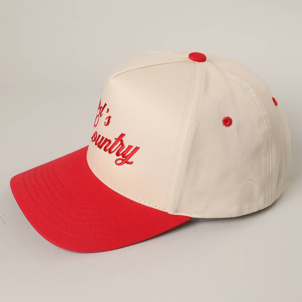 GOD'S COUNTRY Embroidery Two-Tone Trucker Hat