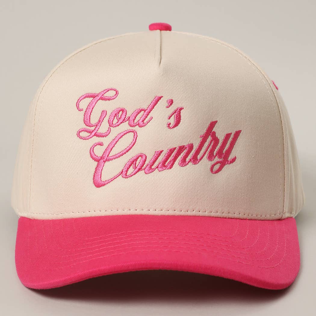 GOD'S COUNTRY Embroidery Two-Tone Trucker Hat