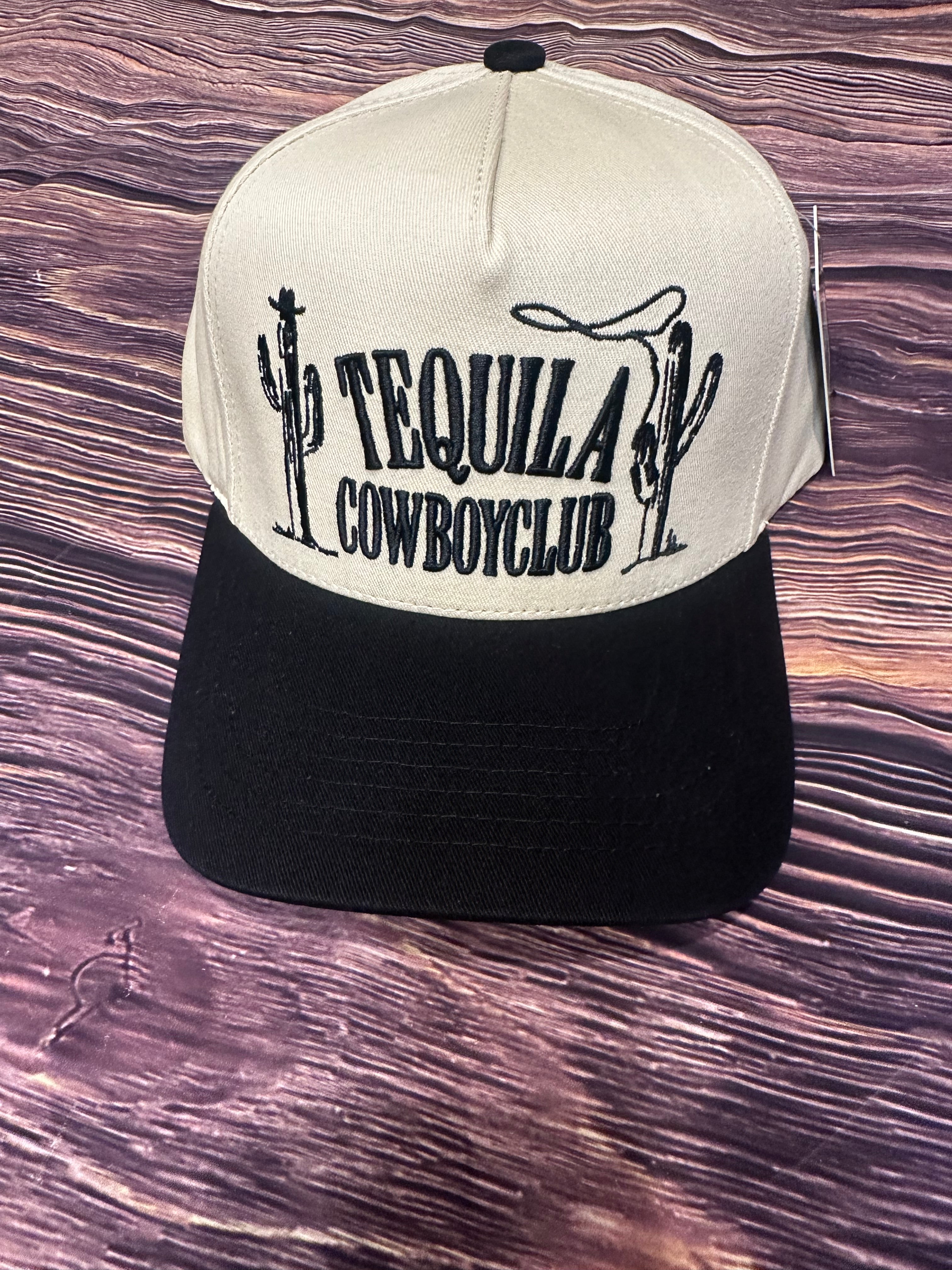 TEQUILA COWBOY CLUB 3D Letter Embroidery Two-Tone Trucker