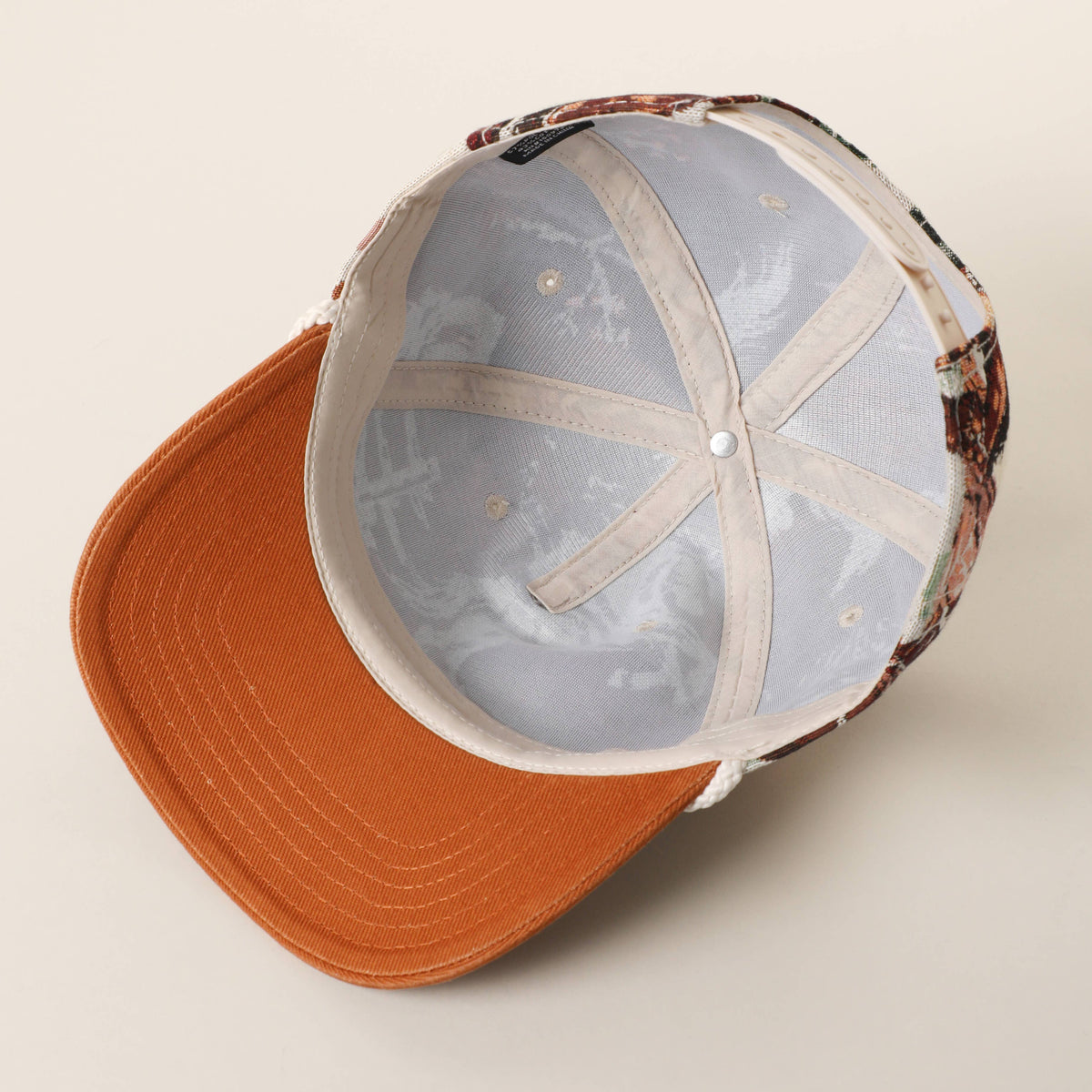 Vintage Western Rodeo Cowboy Tapestry Rope Trucker Hat