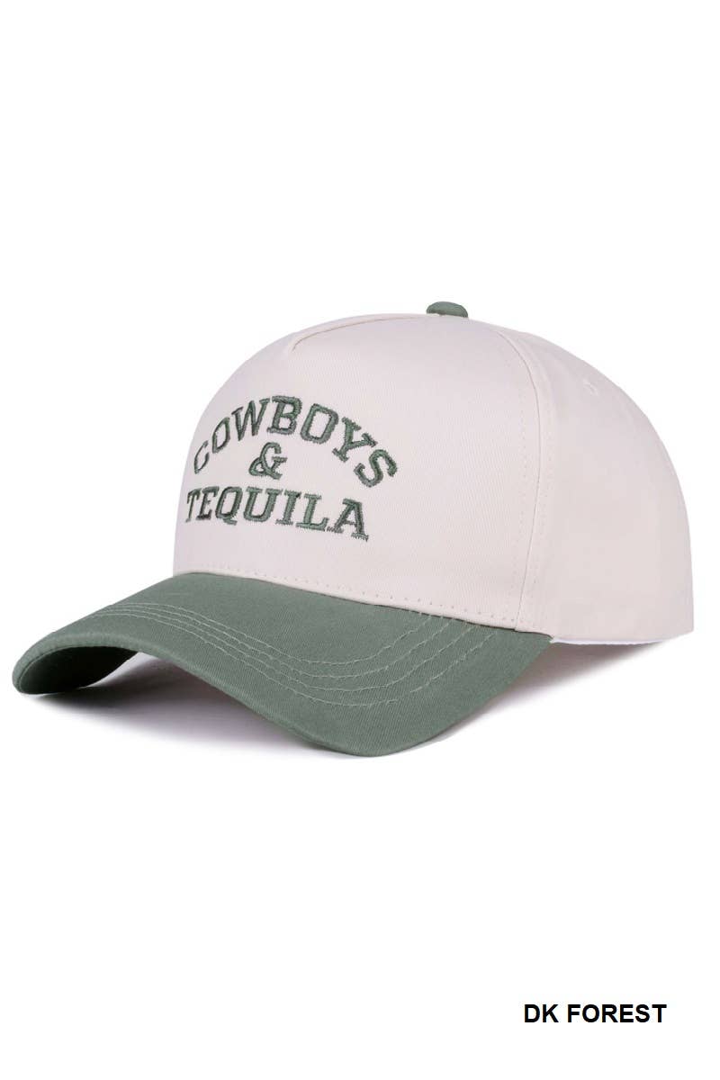 1014 Cowboys & Tequila Two Tone Canvas Cotton Cap SI-28481