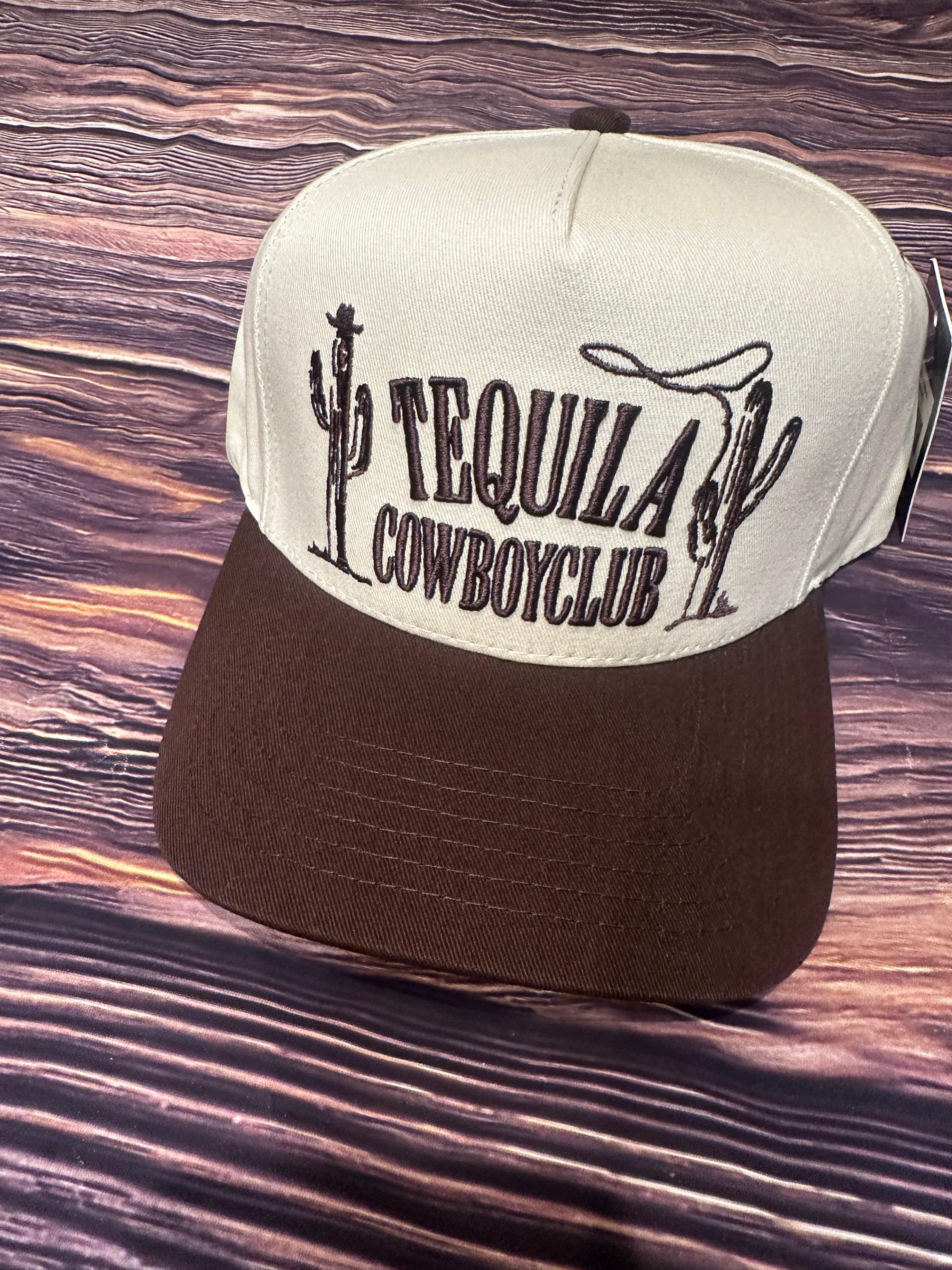 TEQUILA COWBOY CLUB 3D Letter Embroidery Two-Tone Trucker