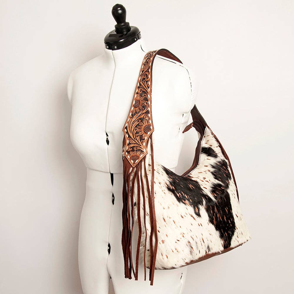LC-ADBGA223 Hobo Hair On Genuine Western Leather Women Bag