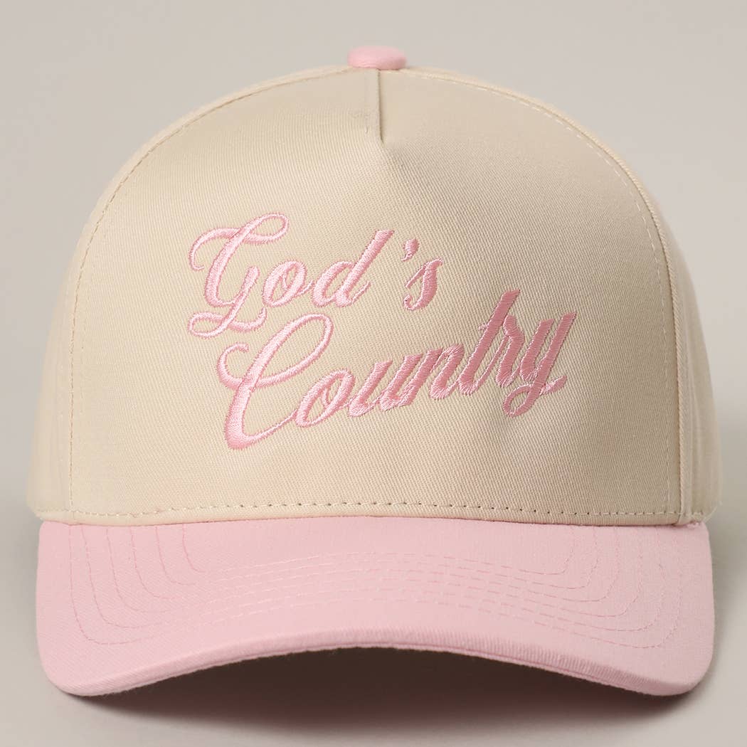 GOD'S COUNTRY Embroidery Two-Tone Trucker Hat