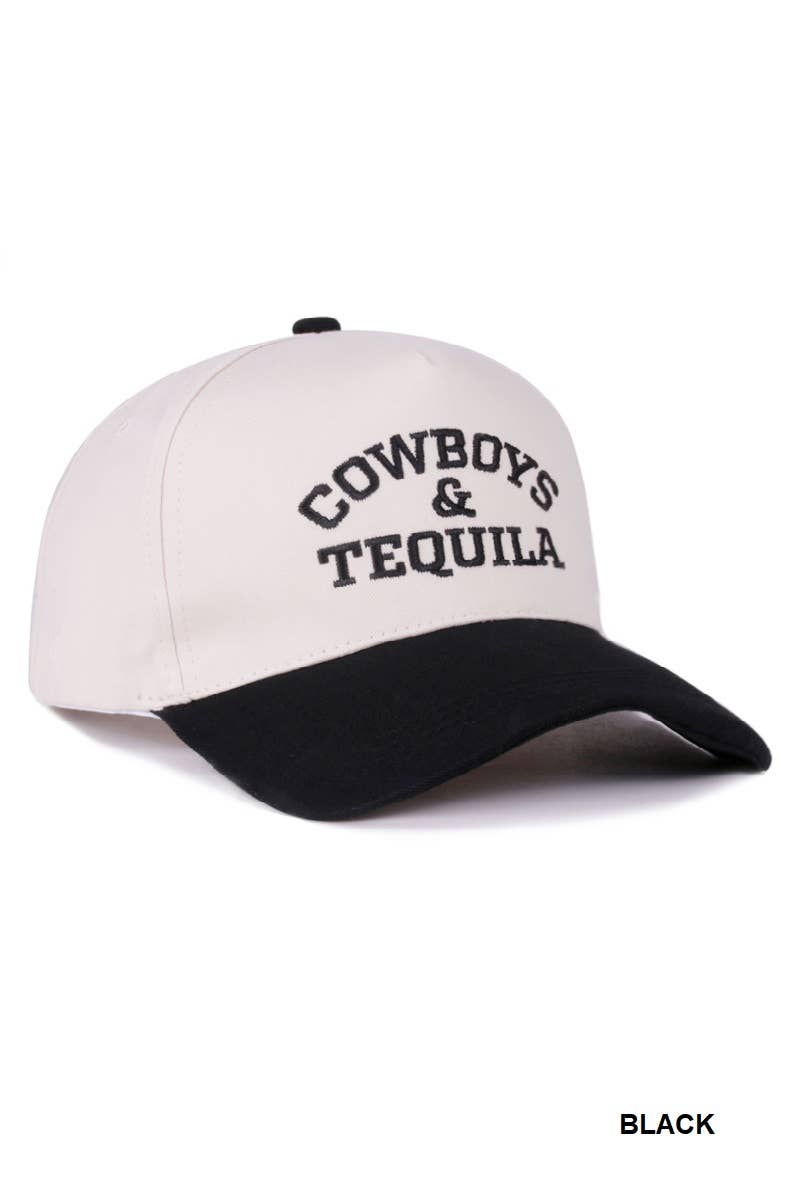 1014 Cowboys & Tequila Two Tone Canvas Cotton Cap SI-28481
