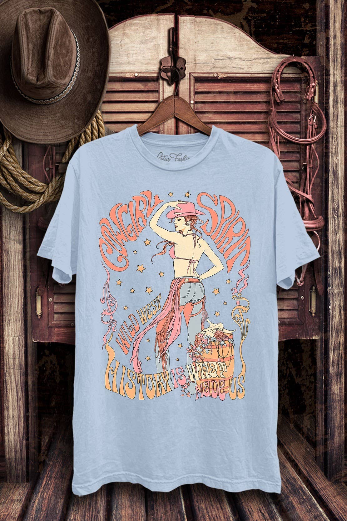 Cowgirl Spirit Wild West Graphic Top