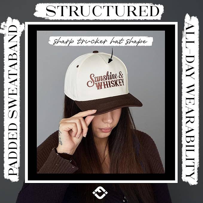 Two Tone Cap - Sunshine & Whiskey - Beige/Brown