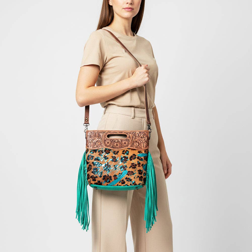 ADBGS146C Crossbody Genuine Western Leather Women Bag Teah