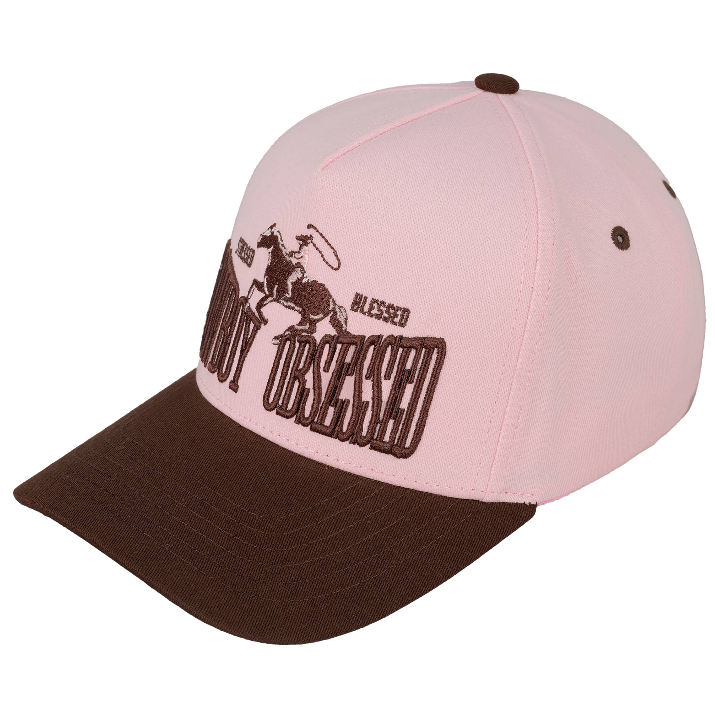 C.C COWBOY OBSESSED Embroidered Cotton Trucker Cap