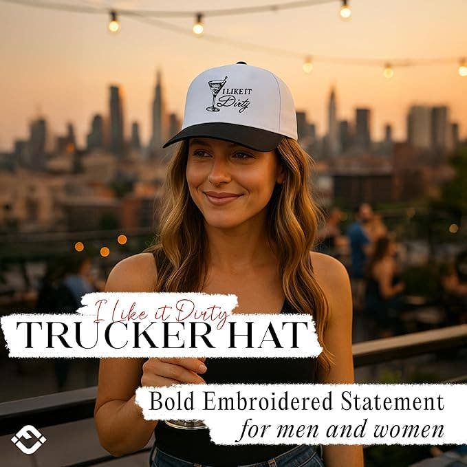 Two Tone Cap - I Like it Dirty - Black/White