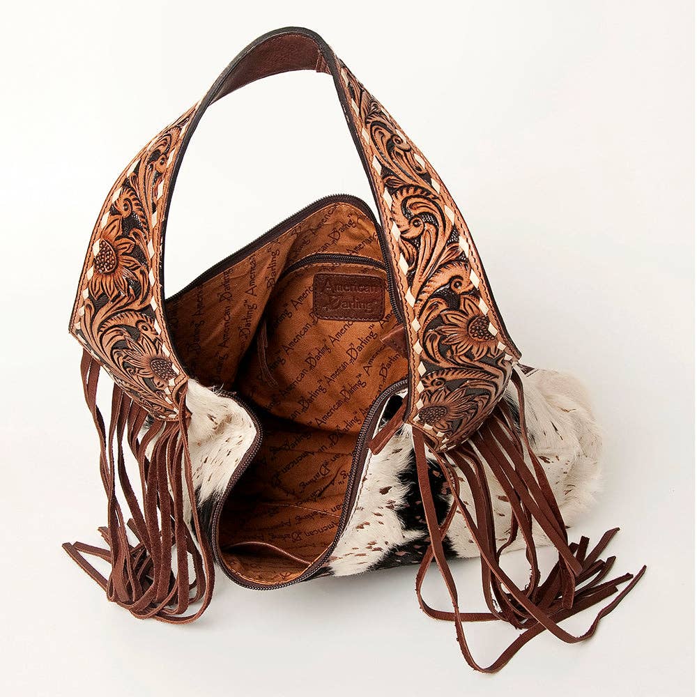 LC-ADBGA223 Hobo Hair On Genuine Western Leather Women Bag