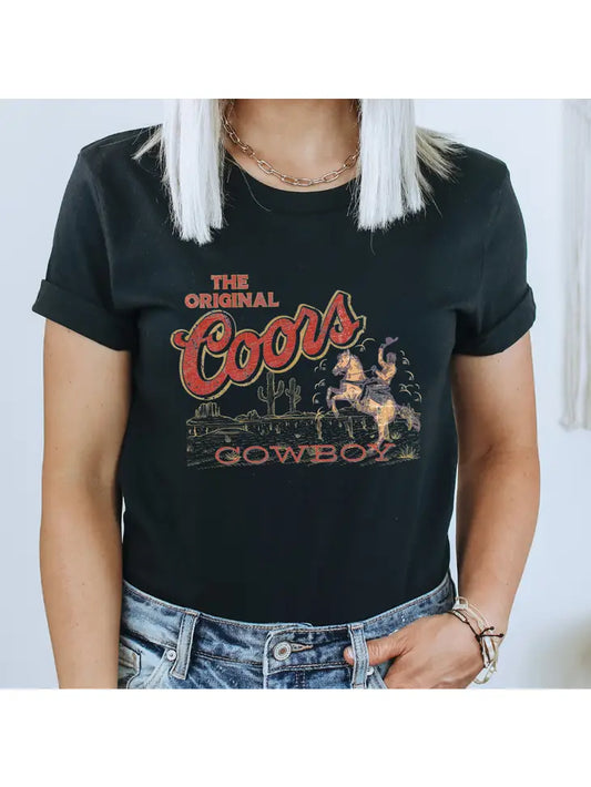 The Original Coors Cowboy Crop Tee-Shirt