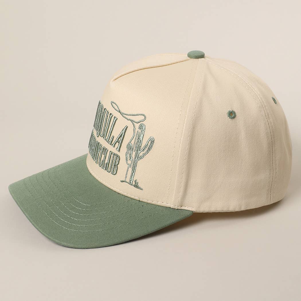 TEQUILA COWBOY CLUB 3D Letter Embroidery Two-Tone Trucker