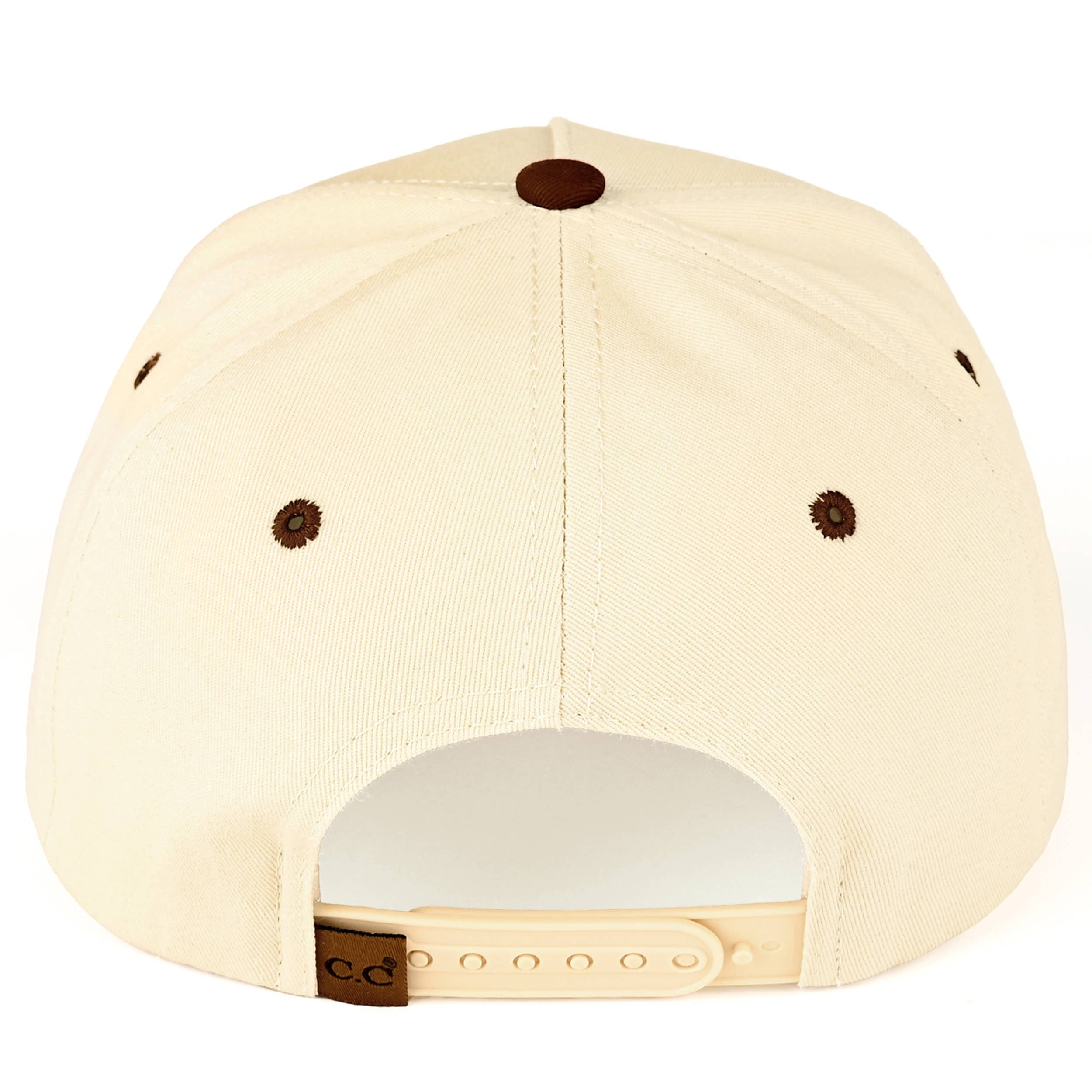 C.C RODEO Letter Embroidered Snapback Trucker Hat
