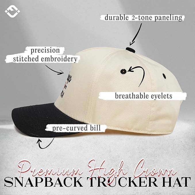 2-Tone Embroidered Cap - Cowboys and Tequila - Black/Beige