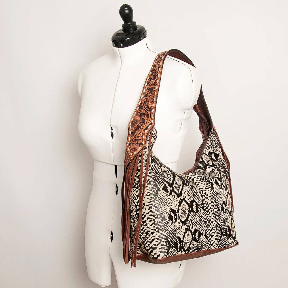 LC-ADBGA223 Hobo Hair On Genuine Western Leather Women Bag