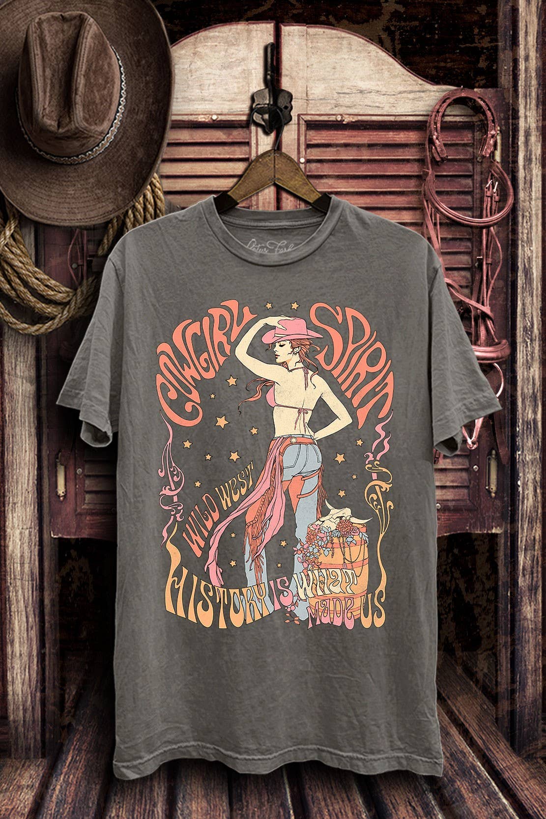 Cowgirl Spirit Wild West Graphic Top