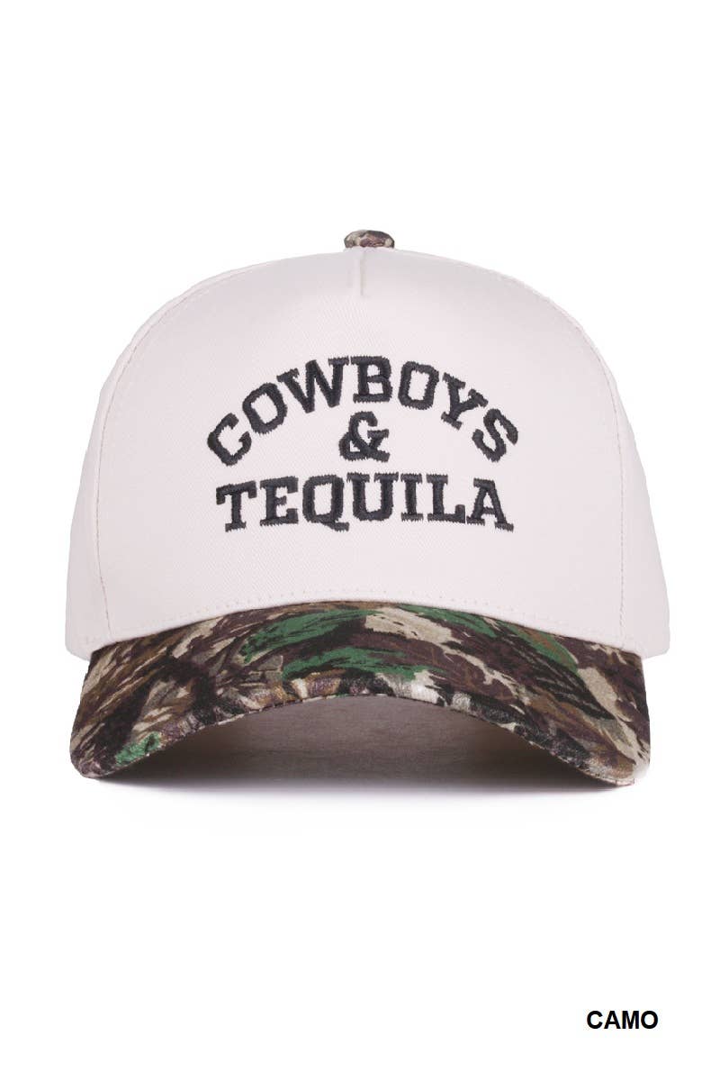 1014 Cowboys & Tequila Two Tone Canvas Cotton Cap SI-28481