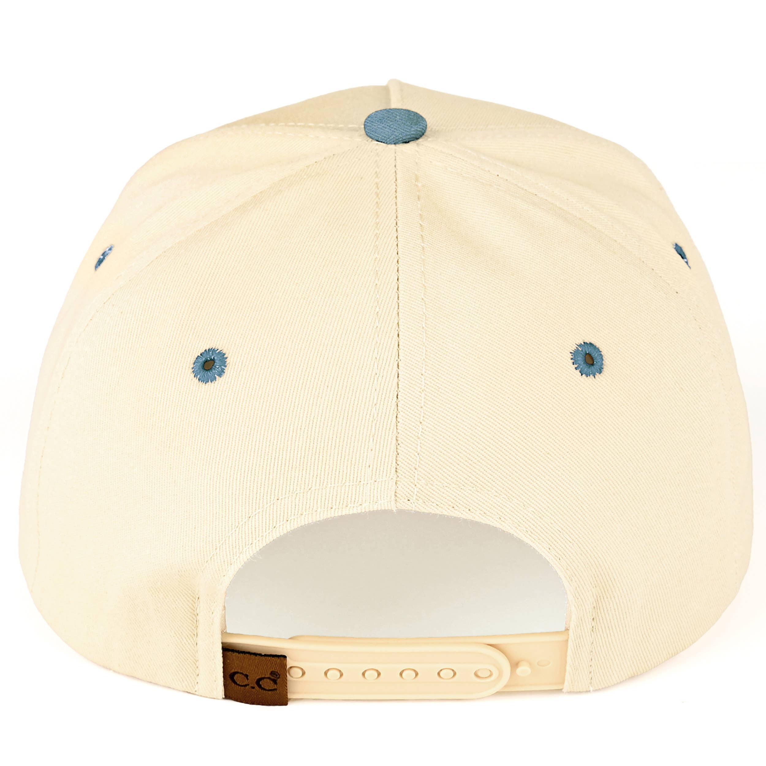 C.C BLESSED Letter Embroidered Two Tone Trucker Hat Cap